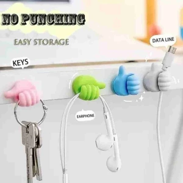 ( PACK OF 15) Thumb Shaped Sticky Hooks 