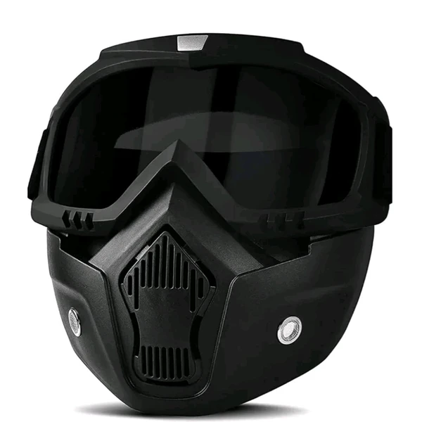 High Quality Protective Goggle With Mask For Comfort Ride With Windproof And Soft Foam Pads