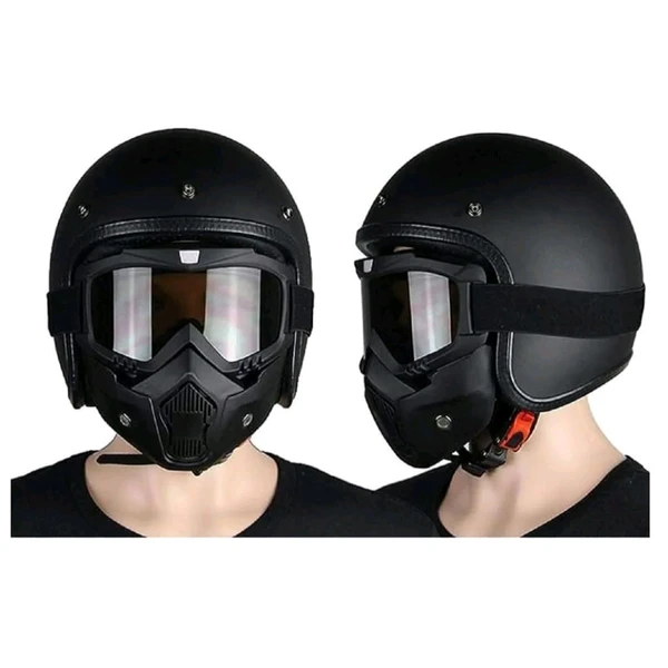 High Quality Protective Goggle With Mask For Comfort Ride With Windproof And Soft Foam Pads