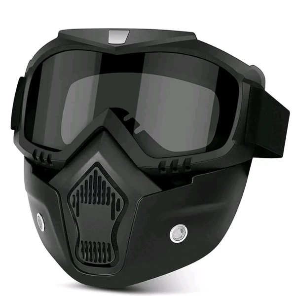 High Quality Protective Goggle With Mask For Comfort Ride With Windproof And Soft Foam Pads