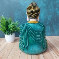 High Quality Big Sized Peacefully Sitting Green Buddha