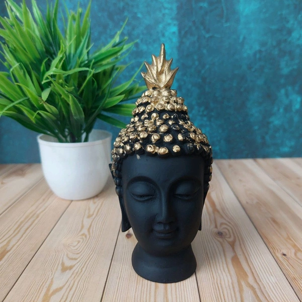 High Quality  Black And Golden Face Peaceful Buddha 