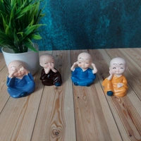 4 in 1 Cute Sitting Reaction Buddha Monk Set