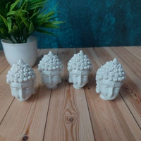 4 in 1 High Quality Cute White Pearl Colored Head Buddha Set
