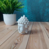 4 in 1 High Quality Cute White Pearl Colored Head Buddha Set