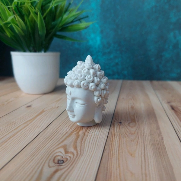 4 in 1 High Quality Cute White Pearl Colored Head Buddha Set