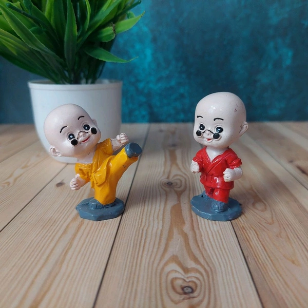 2 in 1 Cute Stunt Reaction Buddha Monk Set