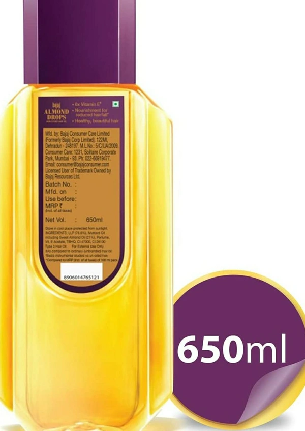 Bajaj Almonds Drops Hair Oil - 650 ml
