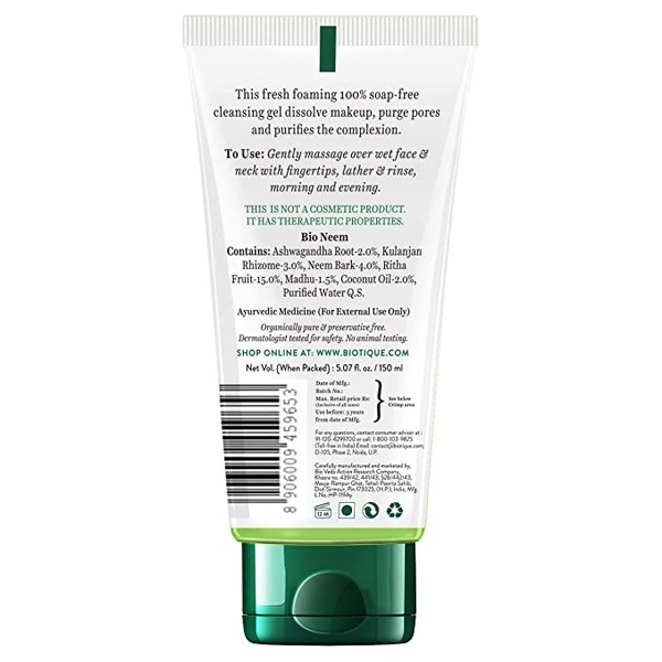  Biotique Fresh Neem Pimple Control Face Wash  - 150 ml