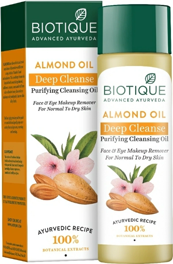 Biotique Almond Oil Cleaning Oil Face & Eyes  - 120 Ml