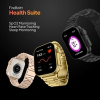 Fire-Boltt Gladiator 1.96" Biggest Display Luxury Stainless Steel Smart Watch with Bluetooth Calling, Voice Assistant &123 Sports Modes, 8 Unique UI Interactions, 24/7 Heart Rate Tracking - Black, 7 days return and replace policy available from the date of delivery, 1 year manufacturing warranty available