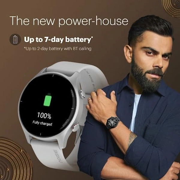 Noise Twist Bluetooth Calling Smart Watch with 1.38" TFT Biggest Display, Up-to 7 Days Battery, 100+ Watch Faces, IP68, Heart Rate Monitor, Sleep Tracking (Gold Wine) - FREE SIZE, GOLD WINE, 7 DAYS FROM THE DATE OF DELIVERY, 1 Year Manufacturing WARRANTY