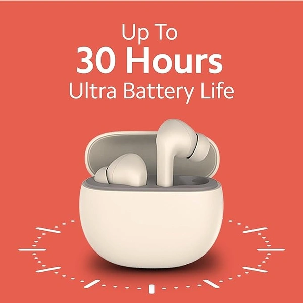 Redmi Buds 4 Active - Bass Black, 12mm Drivers(Premium Sound Quality), Up to 30 Hours Battery Life, Google Fast Pair, IPX4, Bluetooth 5.3, ENC, Up to 60ms Low Latency Mode, App Support - Free size, White, 7 days return and replacement from the date of delivery, 6 months manufacturing