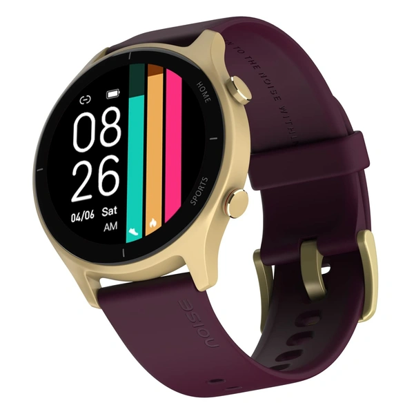 Noise Twist Bluetooth Calling Smart Watch with 1.38" TFT Biggest Display, Up-to 7 Days Battery, 100+ Watch Faces, IP68, Heart Rate Monitor, Sleep Tracking (Gold Wine) - FREE SIZE, GOLD WINE, 7 DAYS FROM THE DATE OF DELIVERY, 1 Year Manufacturing WARRANTY