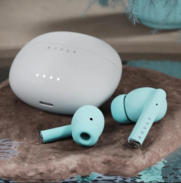 Boult W20 with Zen ENC Mic, 32H Battery Life, Low Latency Gaming, Made in India, 5.3v Bluetooth Headset  (Glacier Blue, True Wireless) - Free Size, Gray Blue, 7 days return available from the date of delivery, 6 months manufacturing warranty