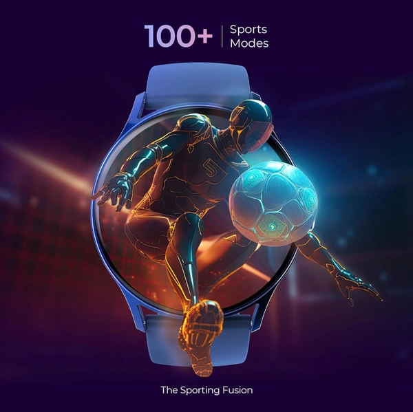 Beat XP beatXP Flare Pro 1.39” HD Display Bluetooth Calling Smart Watch, 100+ Sports Modes, Heart Rate Monitoring, SpO2, AI Voice Assistant, IP68  - Blue