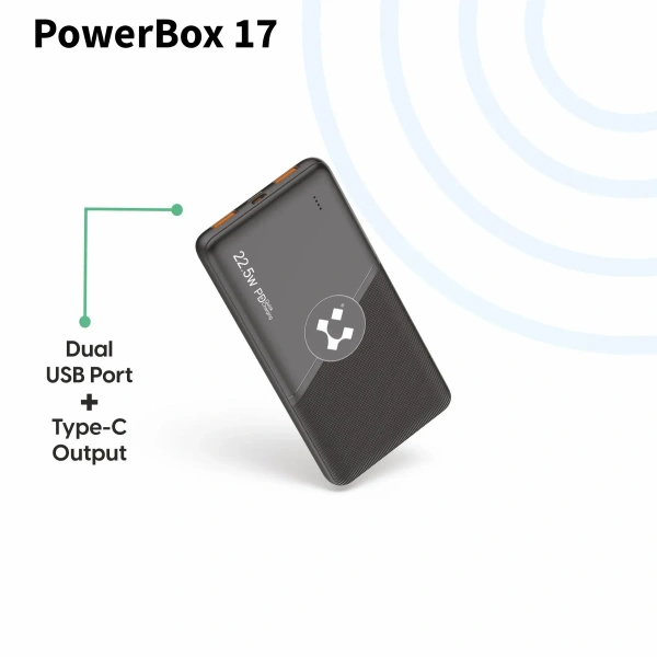 LYNE PowerBox 17 22.5W 10000mAh - Black, 10K mAh 22.5w