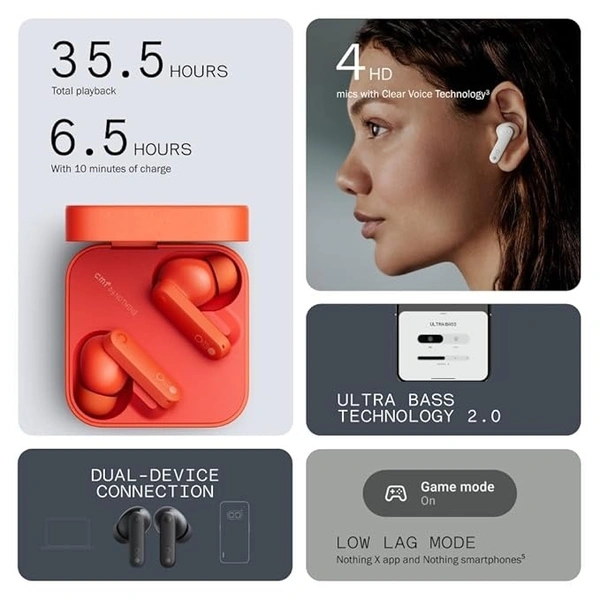 CMF BY NOTHING Buds Wireless Earbuds ( Imported) - Assorted, BUDS
