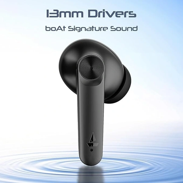 boAt Airdopes 200 Plus Truly Wireless in Ear Ear Buds w/ 100 Hours Playback, Quad Mics ENx Tech, 13mm Drivers, Beast Mode(50ms Low Latency), ASAP Charge(5 Min=60 Min), IWP Tech, BT v5.3 - Black, Airdopes