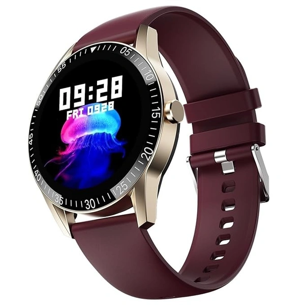 Fire-Boltt Talk Bluetooth Calling Smartwatch, 1.39" TFT Display with Dual Button, Hands On Voice Assistance, 120 Sports Modes, in Built Mic & Speaker - Wine, Smartwatch