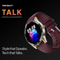 Fire-Boltt Talk Bluetooth Calling Smartwatch, 1.39" TFT Display with Dual Button, Hands On Voice Assistance, 120 Sports Modes, in Built Mic & Speaker - Wine, Smartwatch