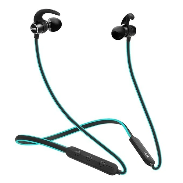 boAt Rockerz 255F Sports Wireless in Ear Earphones with Mic, Super Extra Bass, IPX5 Water & Sweat Resistance and Up to 6H Playback - Blue, Neckband