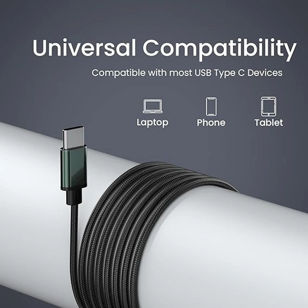 Portronics Conch Tune C in Ear Type C Wired Earphones with Mic,10mm Driver, 1.2m Nylon Braided Anti Tangle Wire, in line Controls, Metal Alloy Body, Wide Compatibility - Grey, Type C