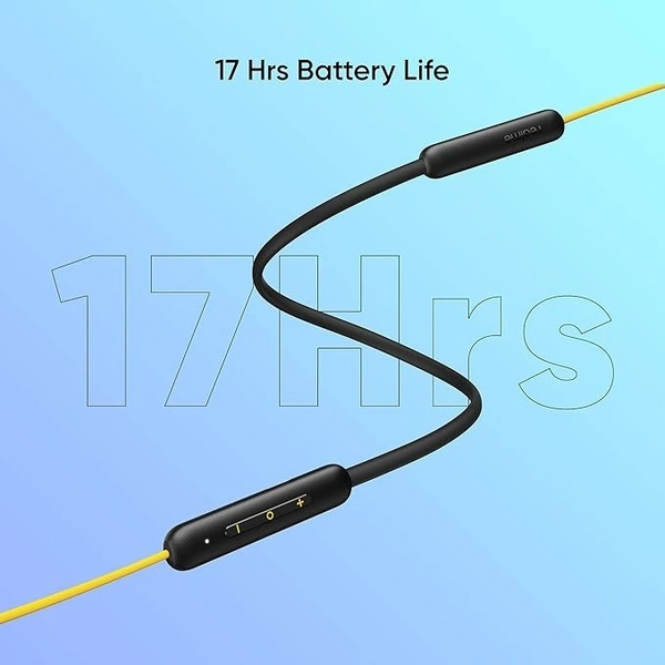 realme Buds Wireless 2 Neo Bluetooth in Ear Earphones with Mic, Fast Charging & Up to 17Hrs Playtime - Black, Neckband