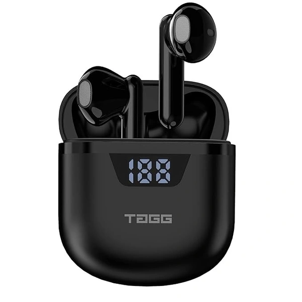 TAGG Liberty Buds Mini Truly Wireless in Ear Earbuds with Quad Mic, Fast Charge, Rich Bass, 13mm Dynamic Drivers - Black, TWS