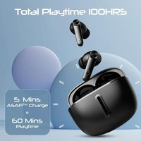 boAt Airdopes 200 Plus Truly Wireless in Ear Ear Buds w/ 100 Hours Playback, Quad Mics ENx Tech, 13mm Drivers, Beast Mode(50ms Low Latency), ASAP Charge(5 Min=60 Min), IWP Tech, BT v5.3 - Black, Airdopes