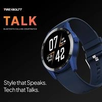 Fire-Boltt Talk Bluetooth Calling Smartwatch, 1.39" TFT Display with Dual Button, Hands On Voice Assistance, 120 Sports Modes, in Built Mic & Speaker - Navy Blue, Smartwatch