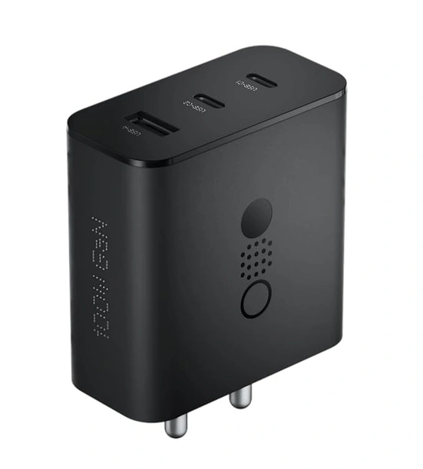 CMF BY NOTHING 100 W Power GaN 5 A 3 Port Mobile Charger with Detachable Cable - Dark Grey, 100W