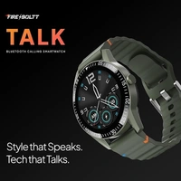 Fire-Boltt Talk Bluetooth Calling Smartwatch, 1.39" TFT Display with Dual Button, Hands On Voice Assistance, 120 Sports Modes, in Built Mic & Speaker - Green, Smartwatch