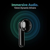 TAGG Liberty Buds Mini Truly Wireless in Ear Earbuds with Quad Mic, Fast Charge, Rich Bass, 13mm Dynamic Drivers - Black, TWS