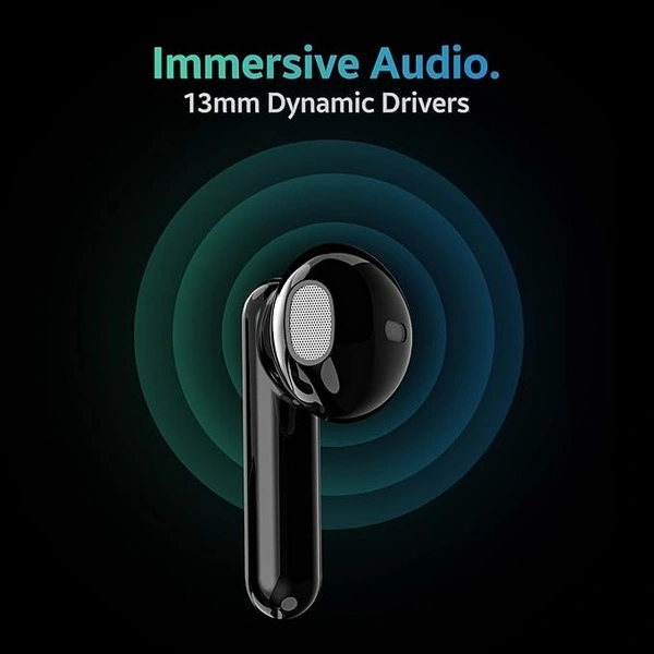 TAGG Liberty Buds Mini Truly Wireless in Ear Earbuds with Quad Mic, Fast Charge, Rich Bass, 13mm Dynamic Drivers - Black, TWS