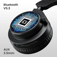 Portronics Muffs M2 Bluetooth Headphones On Ear With Upto 40 Hrs Playtime, 40mm Dynamic Drivers, AUX 3.5mm, Powerful Bass, Laptop & PC Support, Type C Charging Port, Foldable Design - Black