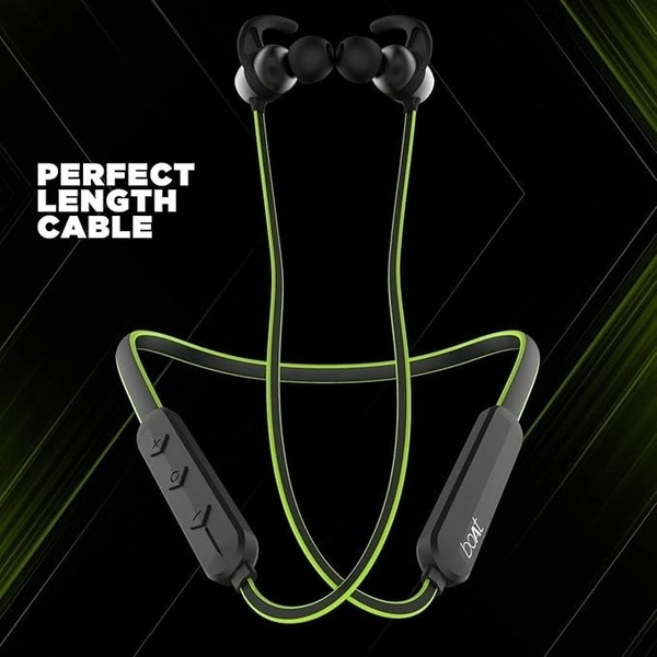 boAt Rockerz 255F Sports Wireless in Ear Earphones with Mic, Super Extra Bass, IPX5 Water & Sweat Resistance and Up to 6H Playback - Neon, Neckband