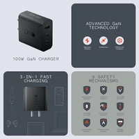CMF BY NOTHING 100 W Power GaN 5 A 3 Port Mobile Charger with Detachable Cable - Dark Grey, 100W