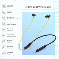 realme Buds Wireless 2 Neo Bluetooth in Ear Earphones with Mic, Fast Charging & Up to 17Hrs Playtime - Black, Neckband