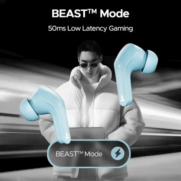 boAt Airdopes 311 Pro Truly Wireless in Ear Ear Buds w/upto 50 HRS Playtime, Dual Mics with ENx™ Tech,50 ms Low-Latency Beast™ Mode,ASAP™ Charging, IPX4,IWP Tech & BT v5.3 ear buds tws  - Dusk Blue, TWS