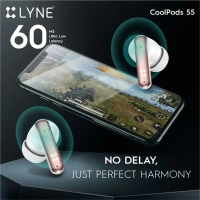 LYNE CoolPods 55 120 Hrs Music Time  True Wireless Earbuds with 60MS Low Latency - Assorted, Earbuds