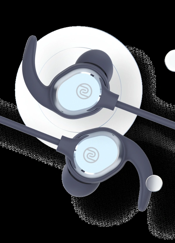 Noise Flair XL Bluetooth Wireless Neckband Earphones with Mic - Mist Grey