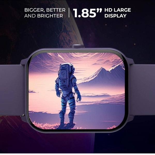 Beat XP beatXP Marv Neo Smart Watch with 1.85” Ultra HD Display, Bluetooth Calling, 240 * 280px, AI Voice Assistant, 100+ Sports Modes, Heart Rate Monitoring, SpO2, IP68, Fast Charging (Purple) - Purple