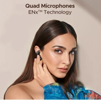 BOAT boAt Newly Launched Airdopes 125 TWS Earbuds with 50 hrs Playtime,Quad Mics with ENxᵀᴹ Tech,ASAPᵀᴹ Charging,IWPᵀᴹ Tech, BEASTᵀᴹ Mode with 50 ms Low Latency,BTv5.3, IPX5(Mystic Black) - Black