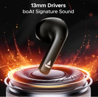 BOAT boAt Newly Launched Airdopes 125 TWS Earbuds with 50 hrs Playtime,Quad Mics with ENxᵀᴹ Tech,ASAPᵀᴹ Charging,IWPᵀᴹ Tech, BEASTᵀᴹ Mode with 50 ms Low Latency,BTv5.3, IPX5(Mystic Black) - Black