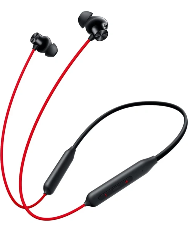 Oneplus Bullets Z2 Bluetooth Wireless in Ear Earphones with Mic, Bombastic Bass - 12.4 mm Drivers, 10 Mins Charge - 20 Hrs Music, 30 Hrs Battery Life, IP55 Dust and Water Resistant - Acoustic Red