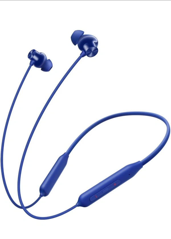 Oneplus Bullets Z2 Bluetooth Wireless in Ear Earphones with Mic, Bombastic Bass - 12.4 mm Drivers, 10 Mins Charge - 20 Hrs Music, 30 Hrs Battery Life, IP55 Dust and Water Resistant - Beam Blue