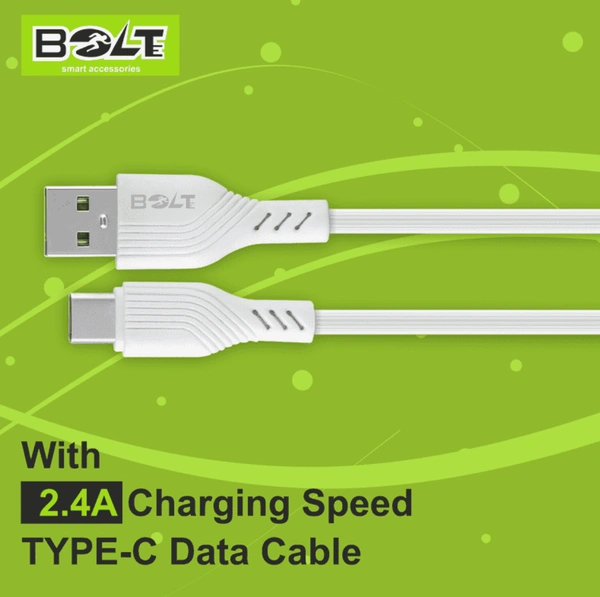 BOLTE 12W DOUBLE USB With TYPE-C CABLE (SLIDE) BTC - 27