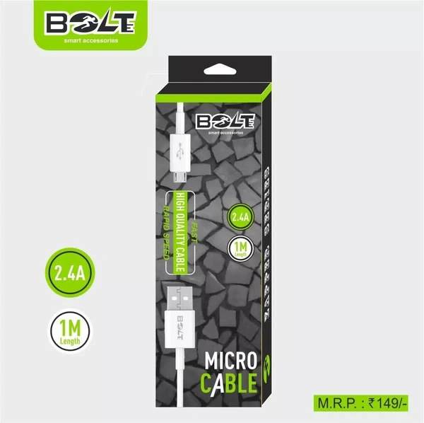 BOLTE 2.4A MICRO CHARGING CABLE (RAPID SPEED) BCP - 12