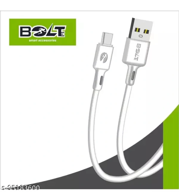BOLTE 2.4A TYPE - C DATA CABLE (DURA CHARGE)  BCP - 03 - White